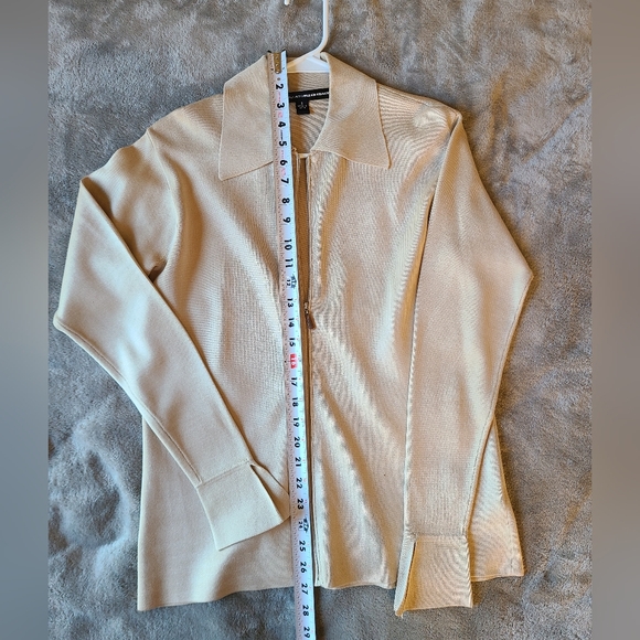 Ellen Tracy silk blend zip cardigan Small - Picture 2 of 9
